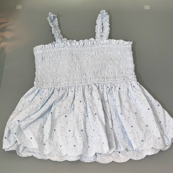 Altar'd State Sky Blue Ruffled Top - Picture 3 of 3